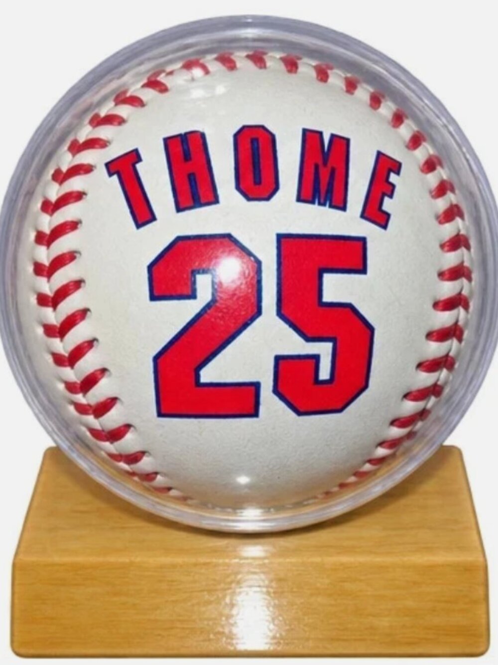 Cleveland Indians/Jim Thome (#25) Baseball + Display Stand | Unsigned (Vintage)